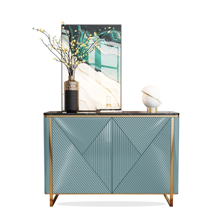 Modern & Contemporary Side Board Stone Credenza with Cabinets Clearhalo 'buffet_sideboard' 'Buffets & Sideboards' 'furn' 'furn_buffet_sideboard' 'Furniture' 'Kitchen & Dining Furniture' 6940394