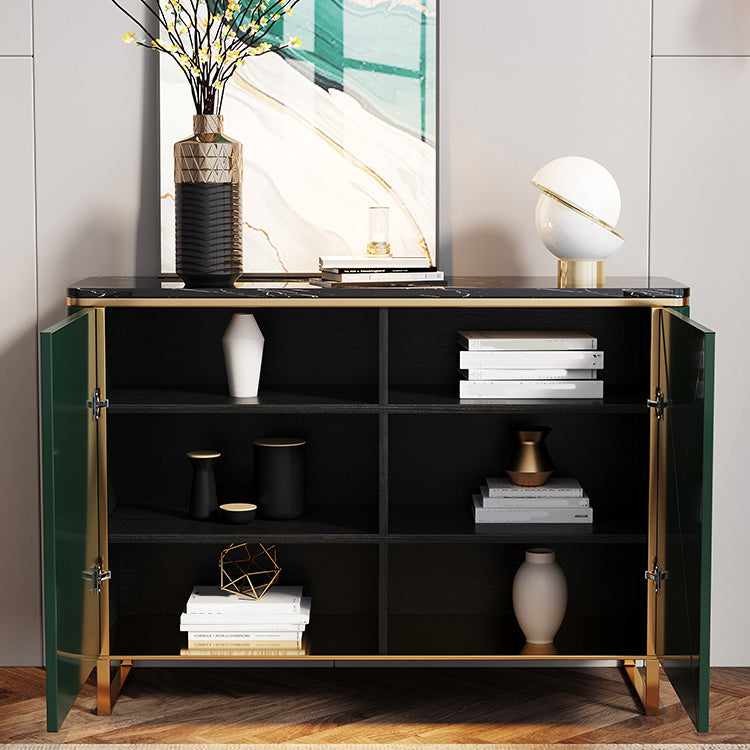 Modern & Contemporary Side Board Stone Credenza with Cabinets Clearhalo 'buffet_sideboard' 'Buffets & Sideboards' 'furn' 'furn_buffet_sideboard' 'Furniture' 'Kitchen & Dining Furniture' 6940396