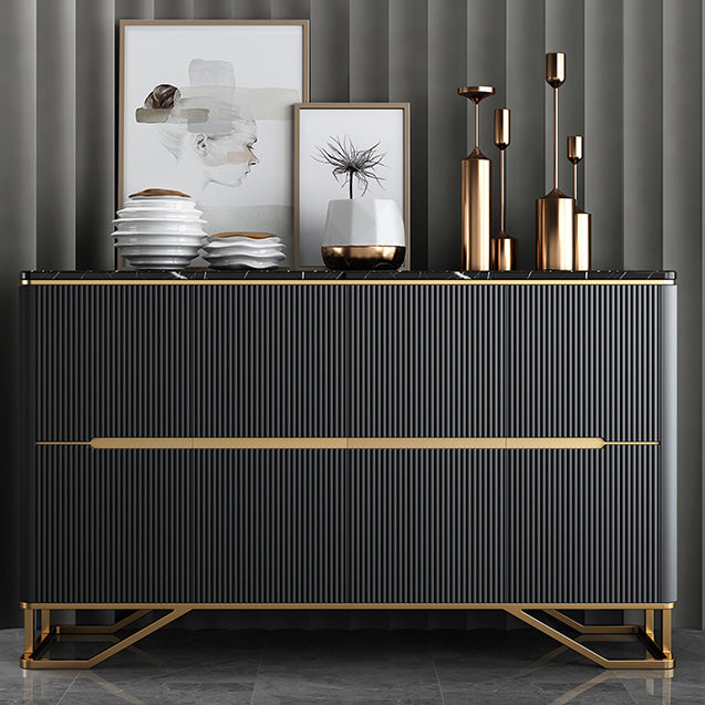 Panneau latéral contemporain moderne en pierre crénza avec des armoires pour la cuisine