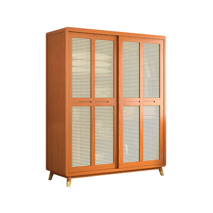 Moderno telaio in legno massiccio di guardaroba porte scorrevoli con gambe