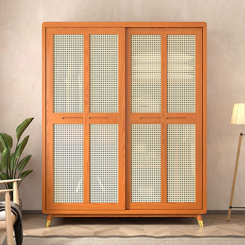 Moderno telaio in legno massiccio di guardaroba porte scorrevoli con gambe