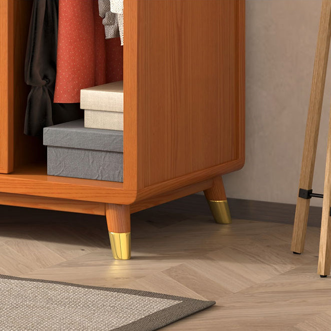 Moderno telaio in legno massiccio di guardaroba porte scorrevoli con gambe