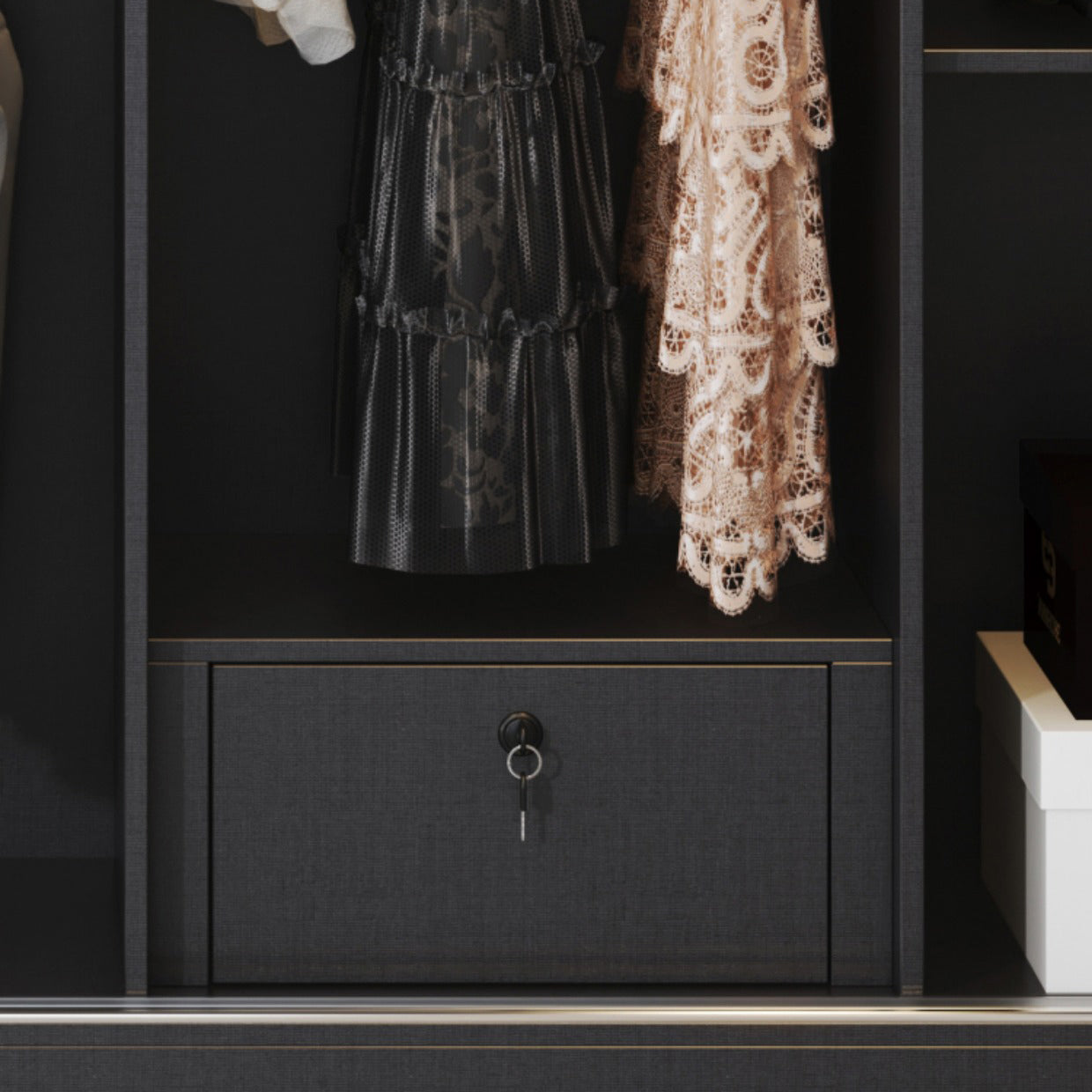 Guardaroba moderno per il guardaroba in legno morbido e guardaroba delle porte