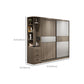 Freestanding Solid Wood Wardrobe Armoire Contemporary Wardrobe with Drawer