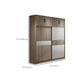 Freestanding Solid Wood Wardrobe Armoire Contemporary Wardrobe with Drawer