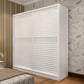Contemporary White Wooden Wardrobe Freestanding Self Close Doors Wardrobe Armoire