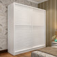 Contemporary White Wooden Wardrobe Freestanding Self Close Doors Wardrobe Armoire