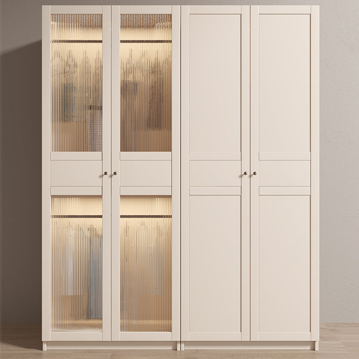 Armadio in legno bianco armadio moderno con porte chiuse morbide