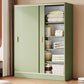 Contemporary Freestanding Wardrobe Armoire Wood Sliding Doors Wardrobe