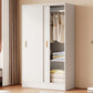 Contemporary Freestanding Wardrobe Armoire Wood Sliding Doors Wardrobe
