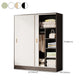 Contemporary Freestanding Wardrobe Armoire Wood Sliding Doors Wardrobe