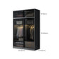 Contemporary Wood and Tempered Glass Wardrobe Freestanding Wardrobe Armoire without Light Clearhalo 'Armoires & Wardrobes' 'armoires_wardrobes' 'Bedroom Furniture' 'furn' 'furn_armoires_wardrobes' 'Furniture' 6940766