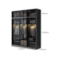 Contemporary Wood and Tempered Glass Wardrobe Freestanding Wardrobe Armoire without Light Clearhalo 'Armoires & Wardrobes' 'armoires_wardrobes' 'Bedroom Furniture' 'furn' 'furn_armoires_wardrobes' 'Furniture' 6940767