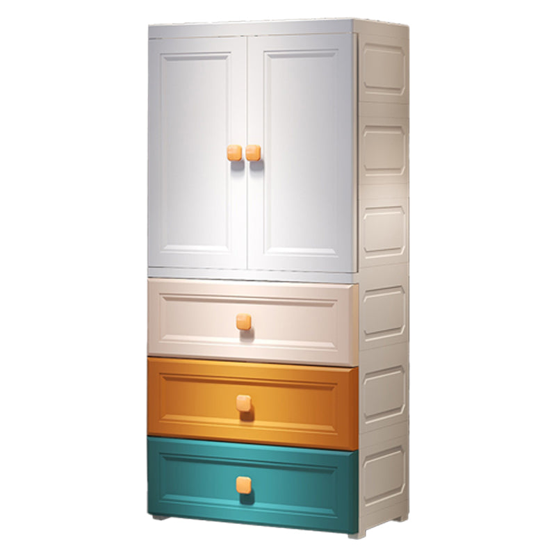 Guardaroba di plastica autoportante contemporanea guardaroba multifunzionale