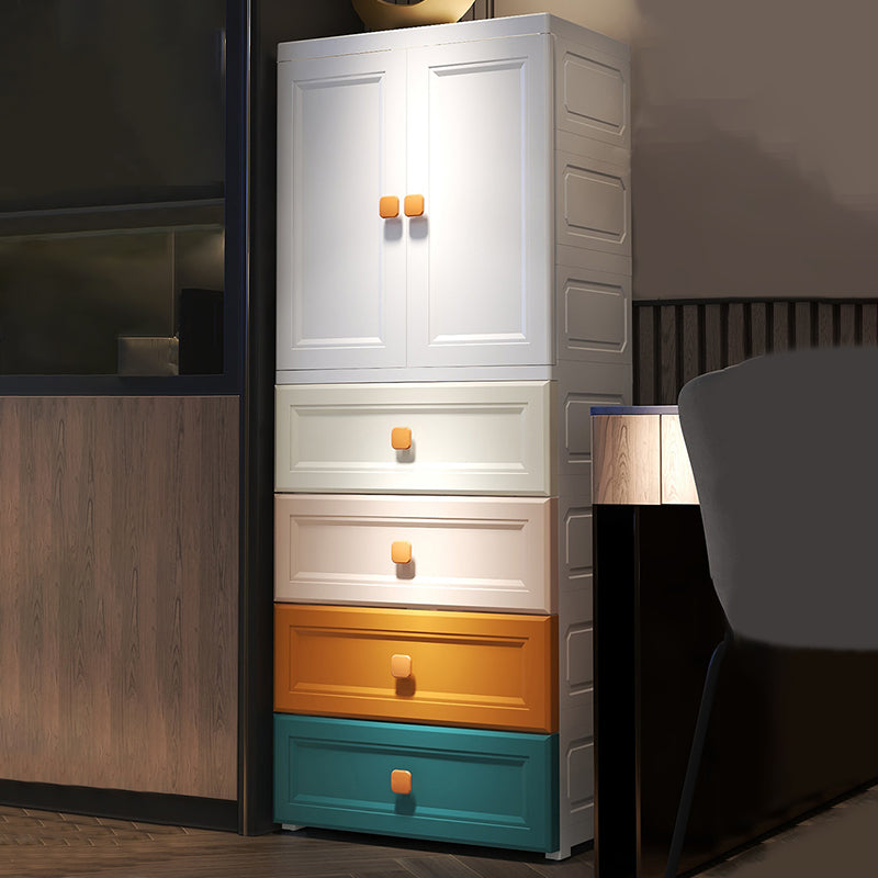 Guardaroba di plastica autoportante contemporanea guardaroba multifunzionale