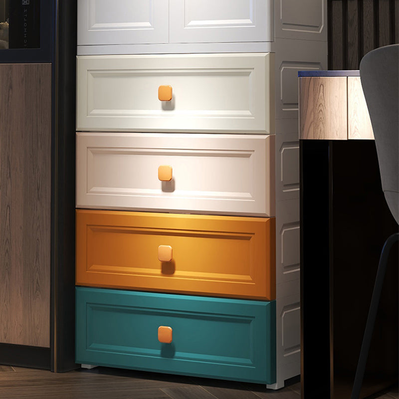 Guardaroba di plastica autoportante contemporanea guardaroba multifunzionale