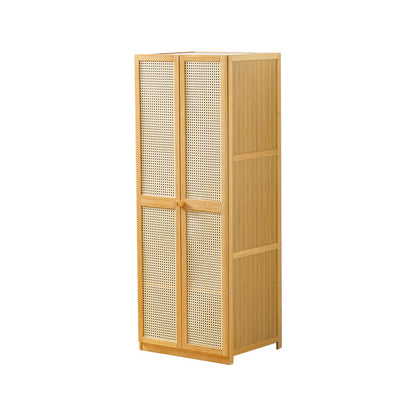 Traditional Natural Wood Wardrobe Freestanding Wardrobe with Soft Close Doors