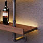 Wood and Metal Wine Rack Modern Style Wall Mounted Wine Bottle Rack with Shelf Clearhalo 'furn' 'furn_wine_racks' 'Furniture' 'Kitchen & Dining Furniture' 'Wine Racks' 'wine_racks' 6940940