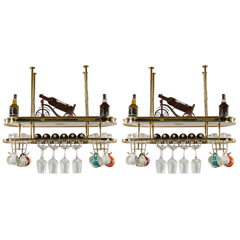 ステンレススチールワインラックモダンスタイルハンギングワインラックホルダーの金