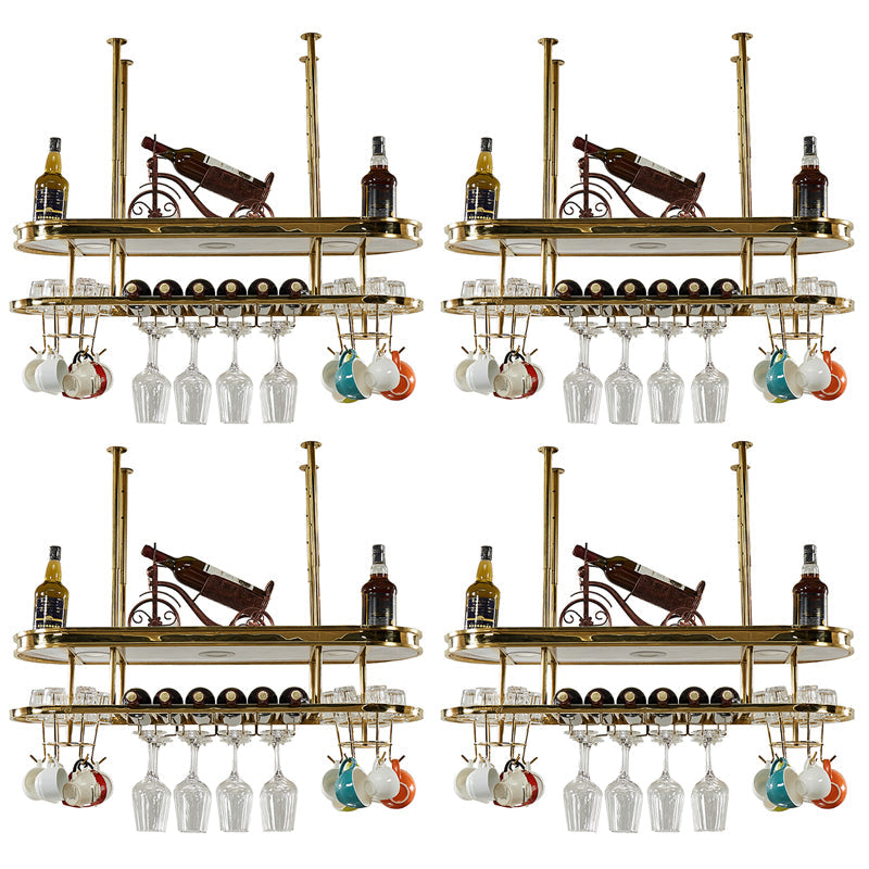 ステンレススチールワインラックモダンスタイルハンギングワインラックホルダーの金
