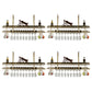 Stainless Steel Wine Rack Modern Style Hanging Wine Rack Holder in Gold