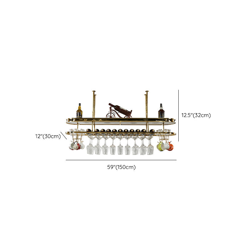 ステンレススチールワインラックモダンスタイルハンギングワインラックホルダーの金