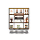 Metal Wine Rack Modern Style Wall Mounted Wine Holder Rack with Shelf