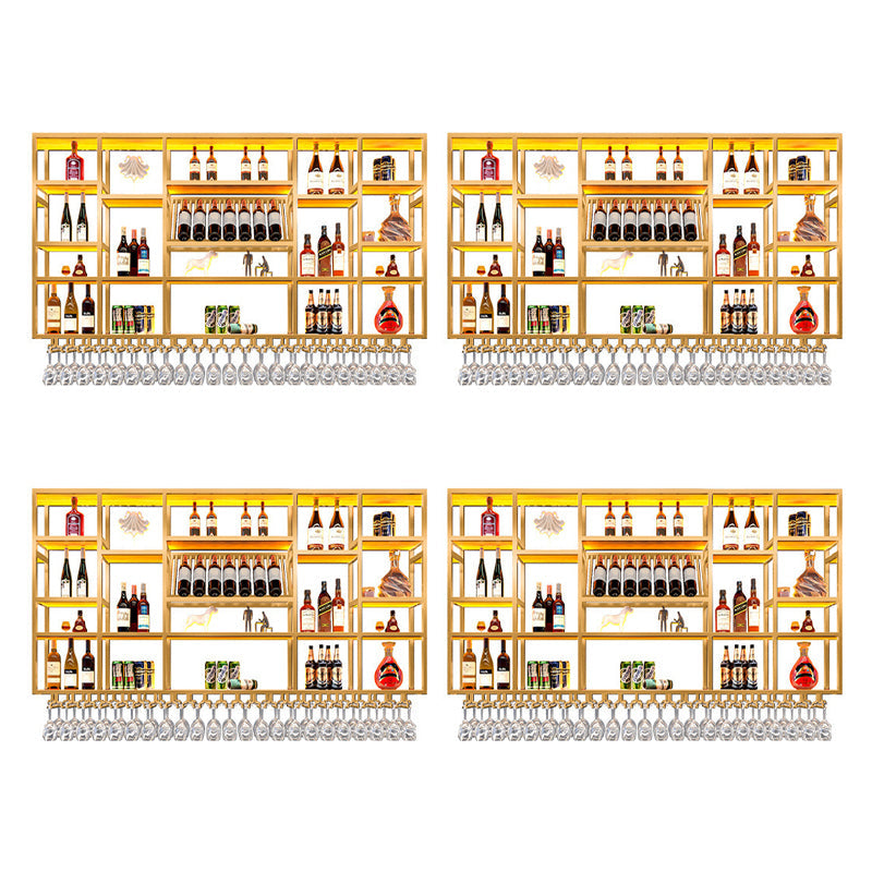 Metalen wijnrek Moderne stijl Wandgemonteerd wijnhouder Rek met plank