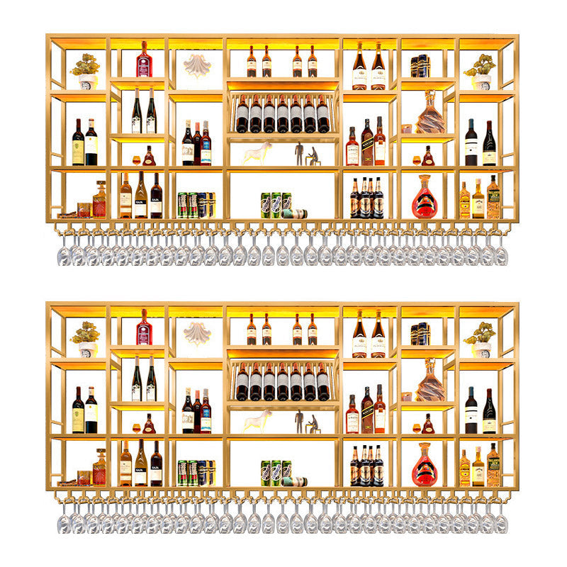 Metalen wijnrek Moderne stijl Wandgemonteerd wijnhouder Rek met plank