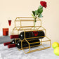 Glam Countertop Wine Rack Metal Wine Bottle Rack for Living Room