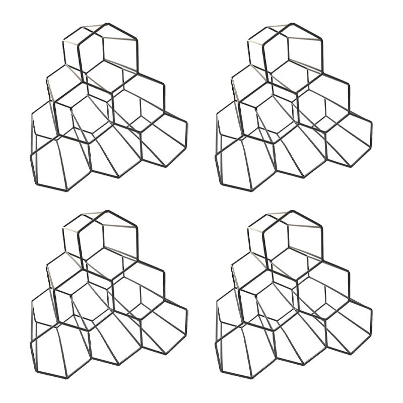 Glam Countertop Wine Rack Metal Wine Bottle Rack for Living Room