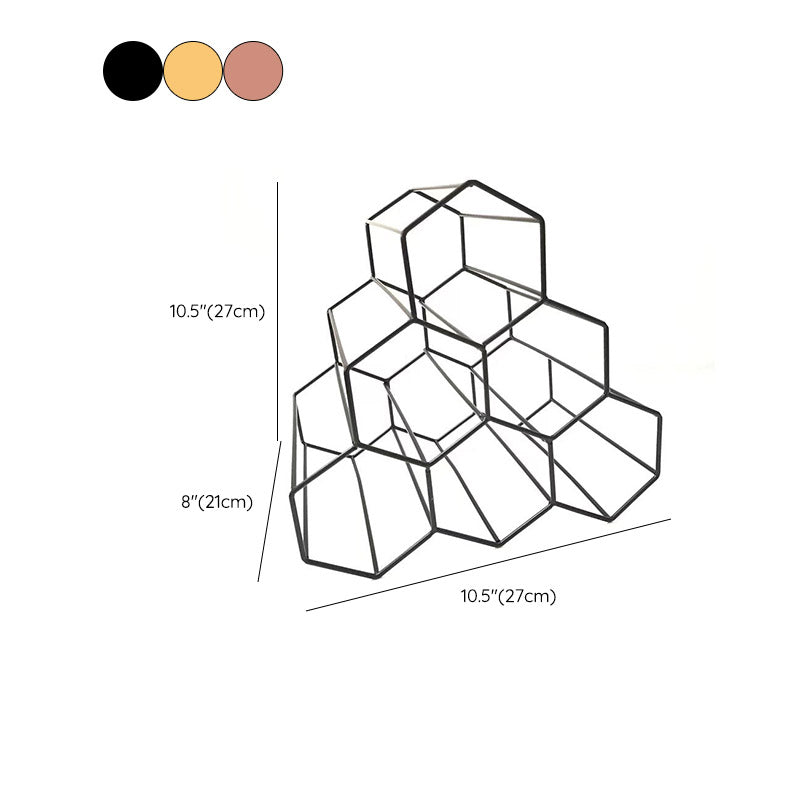 Pastel de vinos Glam Countap Rack de botella de vino de metal para sala de estar