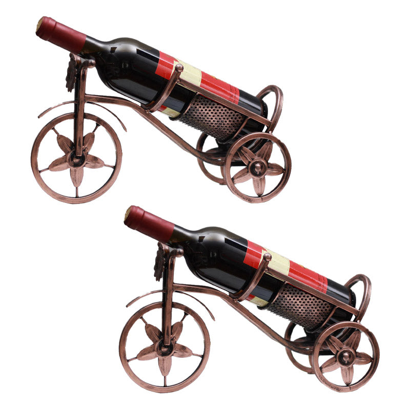 Countertop Wine Rack Glam Metal Wine Bottle Rack for Dining Room Bronze 2 Piece Set Clearhalo 'furn' 'furn_wine_racks' 'Furniture' 'Kitchen & Dining Furniture' 'Wine Racks' 'wine_racks' 6941092