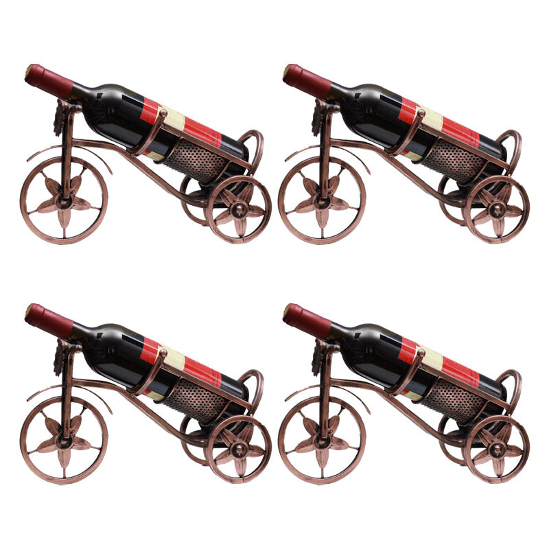 Countertop Wine Rack Glam Metal Wine Bottle Rack for Dining Room Bronze 4 Piece Set Clearhalo 'furn' 'furn_wine_racks' 'Furniture' 'Kitchen & Dining Furniture' 'Wine Racks' 'wine_racks' 6941094