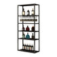 Modern Floor Wine Rack Metal Wine Bottle & Glass Rack for Dining Room