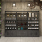 Modern Floor Wine Rack Metal Wine Bottle & Glass Rack for Dining Room