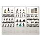 Modern Floor Wine Rack Metal Wine Bottle & Glass Rack for Dining Room