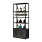 Modern Floor Wine Rack Metal Wine Bottle & Glass Rack for Dining Room