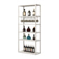 Modern Floor Wine Rack Metal Wine Bottle & Glass Rack for Dining Room