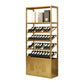 Modern Floor Wine Rack Metal Wine Bottle & Glass Rack for Dining Room