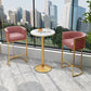 Upholstered Dining Stools Low Back Bar Stools with Metal Base Clearhalo 'Bar Furniture' 'Bar Stools' 'bar_stools' 'furn' 'furn_bar_stools' 'Furniture' 'Kitchen & Dining Furniture' 6943273