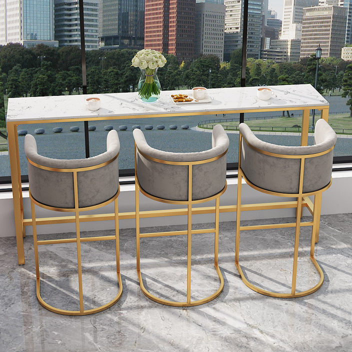 Upholstered Dining Stools Low Back Bar Stools with Metal Base Clearhalo 'Bar Furniture' 'Bar Stools' 'bar_stools' 'furn' 'furn_bar_stools' 'Furniture' 'Kitchen & Dining Furniture' 6943286