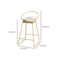Upholstered Dining Stools Low Back Bar Stools with Metal Base Clearhalo 'Bar Furniture' 'Bar Stools' 'bar_stools' 'furn' 'furn_bar_stools' 'Furniture' 'Kitchen & Dining Furniture' 6943309