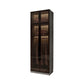 Modern Glass Hinged Doors Wardrobe Armoire Wood Frame Wardrobe with Shelves without Light