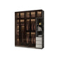 Modern Glass Hinged Doors Wardrobe Armoire Wood Frame Wardrobe with Shelves without Light