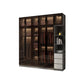 Modern Glass Hinged Doors Wardrobe Armoire Wood Frame Wardrobe with Shelves without Light