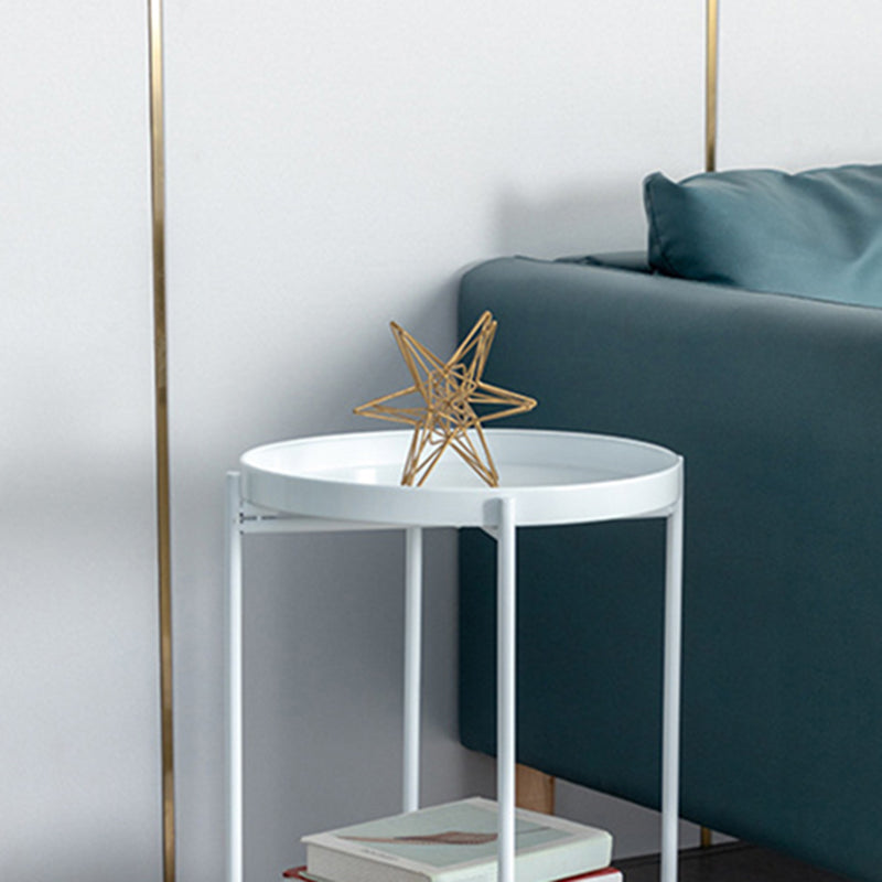 Offener Speicherakzenttisch Nachttisch antikes Finish -Bett Nachttisch