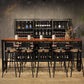 1/6/11 Pieces Counter Height Pub Set Rectangular Bar Stool and Table Set