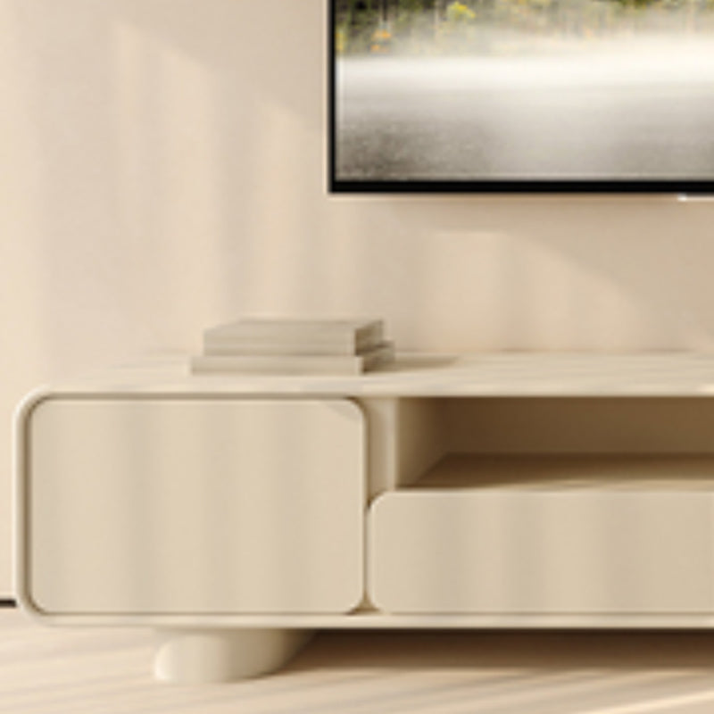 Engineered Wood Contemporary TV Console Beige Open Storage Media Console Clearhalo 'furn' 'furn_tv_stands_entertainment_centers' 'Furniture' 'Living Room Furniture' 'TV Stands & Entertainment Centers' 'TV Stands & Media Storage Furniture' 'tv_stands_entertainment_centers' 6943679