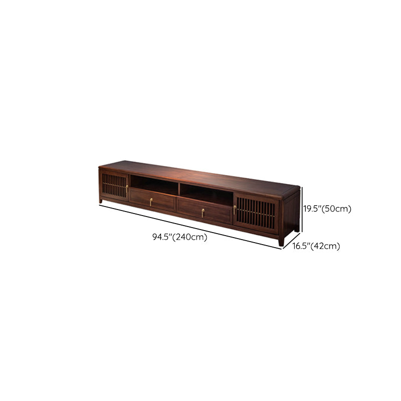 Wood Media Console Open Storage Contemporary TV Console with Doors Clearhalo 'furn' 'furn_tv_stands_entertainment_centers' 'Furniture' 'Living Room Furniture' 'TV Stands & Entertainment Centers' 'TV Stands & Media Storage Furniture' 'tv_stands_entertainment_centers' 6943696